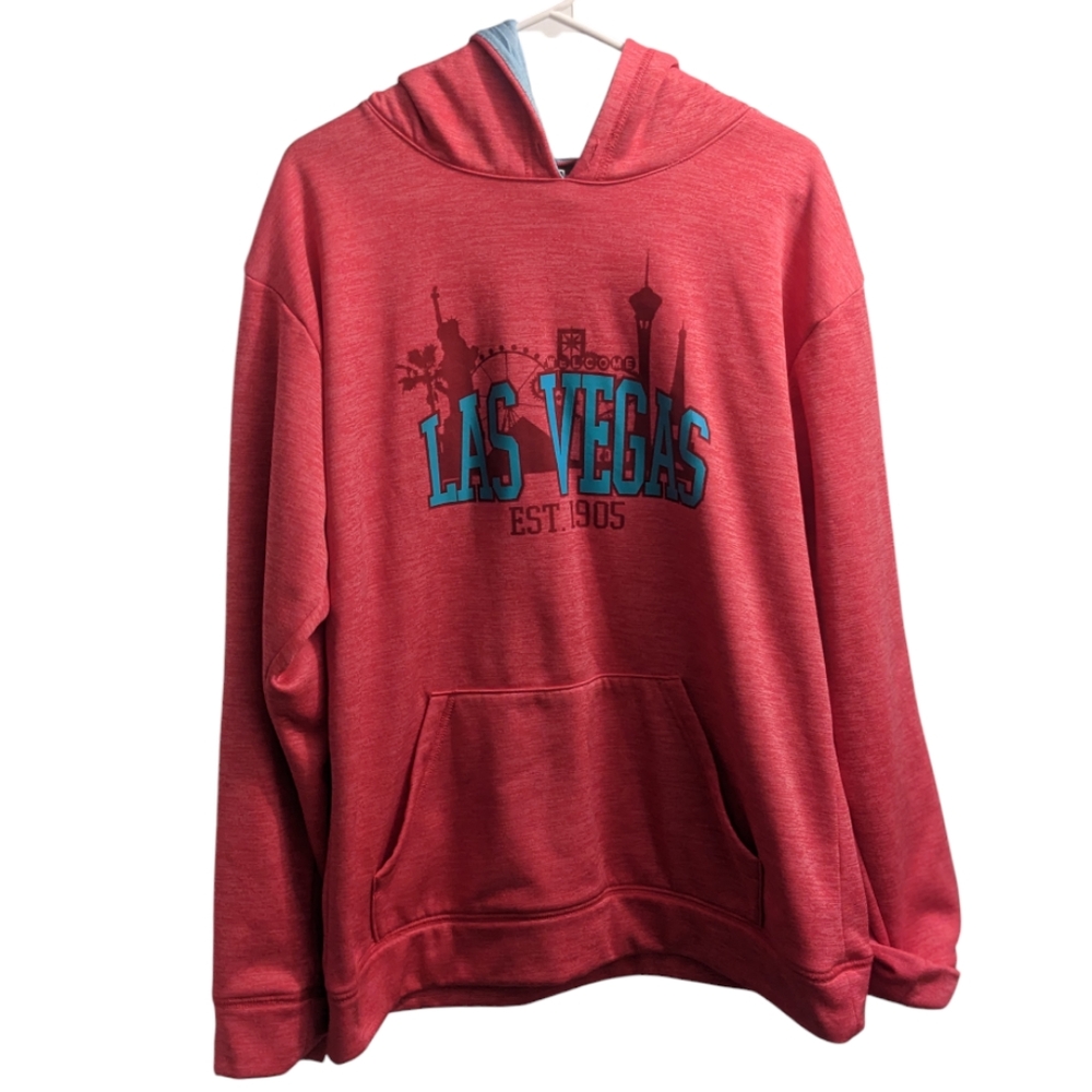 Wear Code Pink & Blue Las Vegas Skyline Hoodie XL